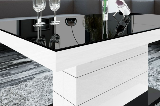 MATERA LUX coffee table (high gloss/super matt/wood-like decor)